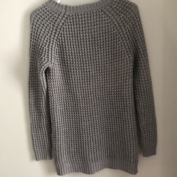 Gray  Chunky Waffle Knit Sweater Size Small - Picture 4 of 8